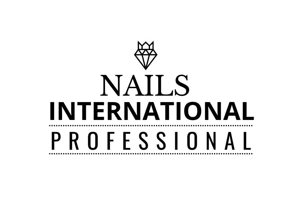 Nails International Professional logo with a diamond icon at the top.